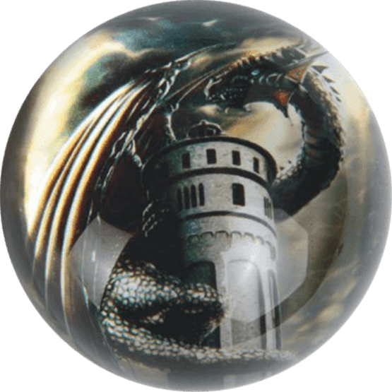 Dragon Water Tower Paperweight - Stealstreet Ss-g-22035 Yellow Dragon And Tower Embellished (555x555), Png Download