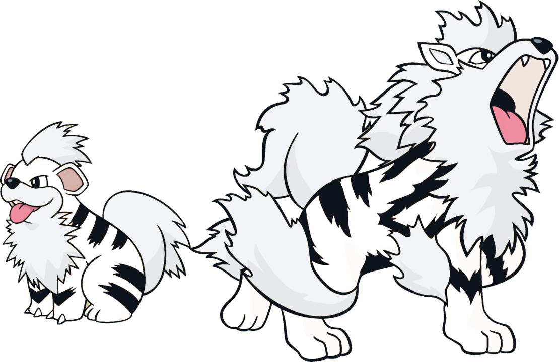 Ice Growlithe And Arcanine , - Arcanine Kanto (1110x720), Png Download