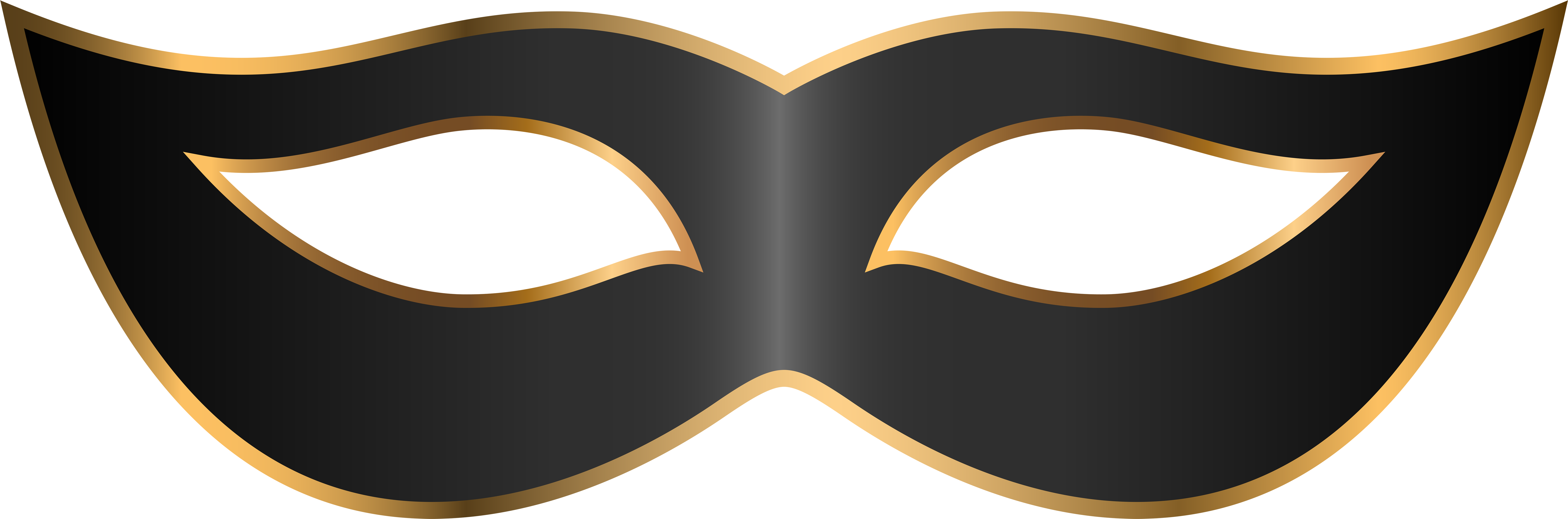 Bane Mask Transparent - Carnival Mask Black Png (8000x2707), Png Download