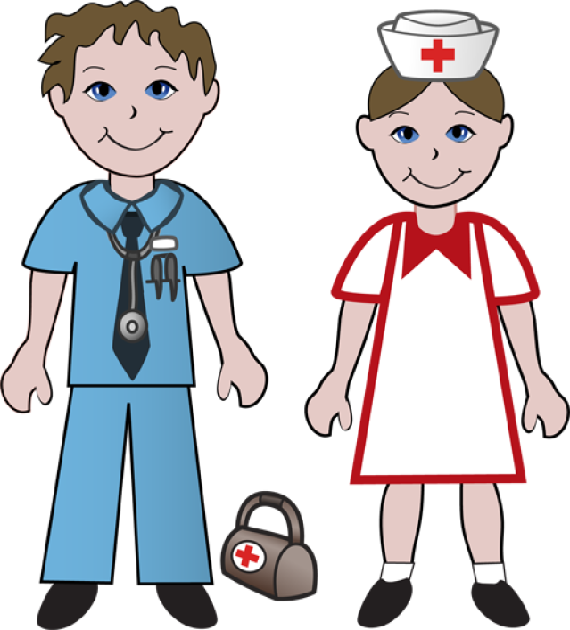 Download - Doctor And Nurse Clipart (639x707), Png Download