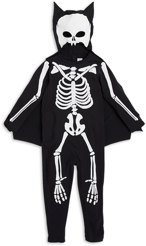 Skeleton Bat Costume Black - Illustration (888x888), Png Download