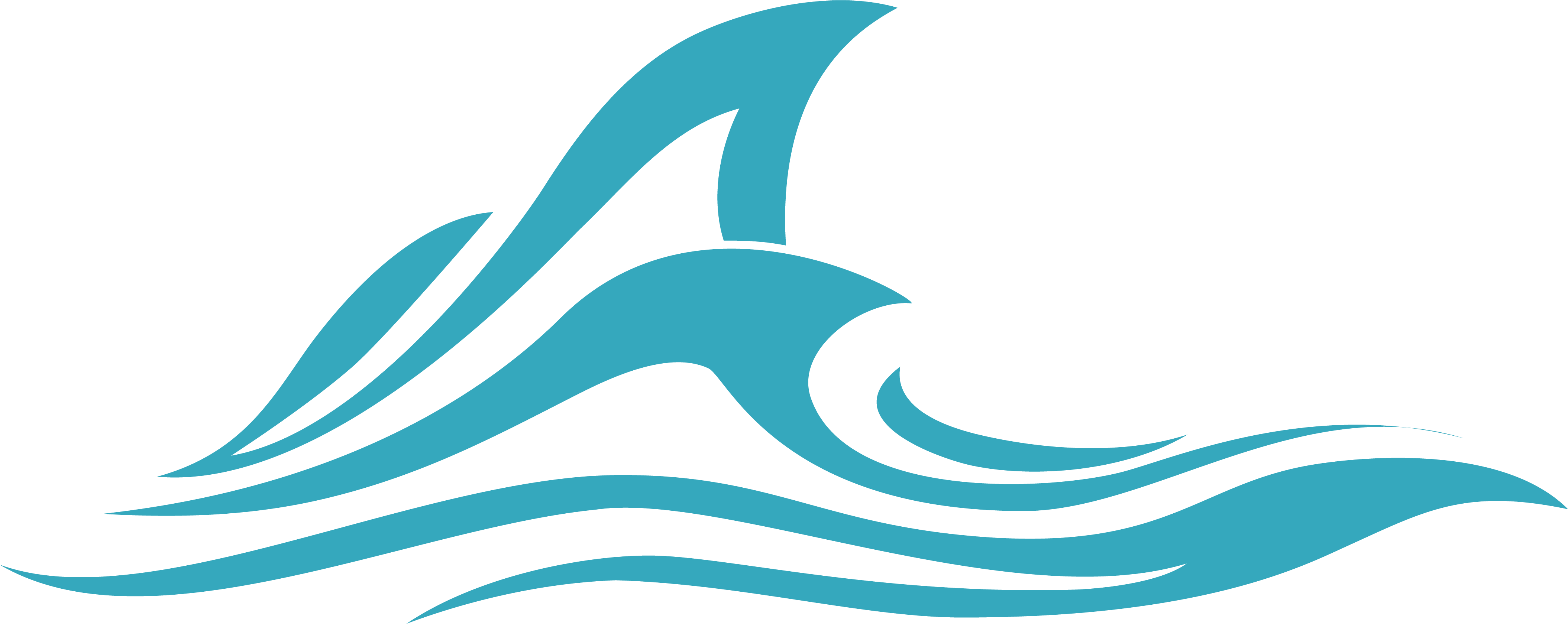 Water Science And Culture - Cartoon Water Waves Png (4219x1680), Png Download