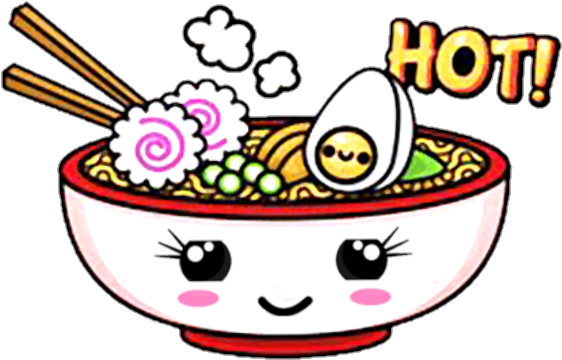 Graphic Royalty Free Library Cute Food Sticker By Glen - Kawaii Ramen Clipart (720x605), Png Download