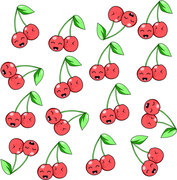 Kawaii Food Pattern - Food (600x600), Png Download