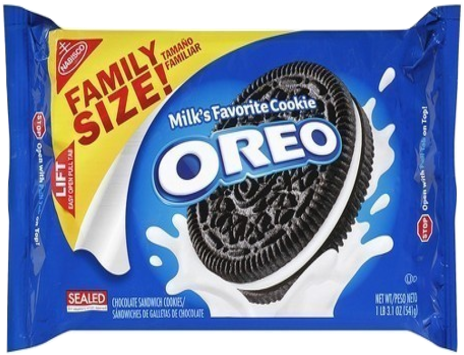 Nabisco Oreo Cookies Family Pack - Oreo Cookies (488x389), Png Download