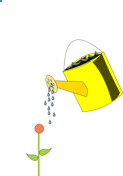How To Set Use Yellow Watering Can Outlined Clipart (414x592), Png Download