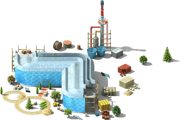 Hot Water Supply Station Construction - Portable Network Graphics (622x416), Png Download