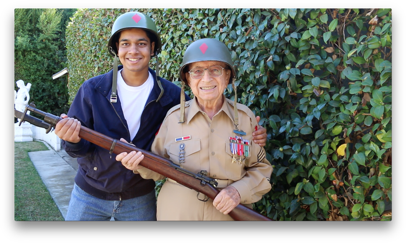 Rishi Sharma And “bazooka” Joe Pietroforte - Many Ww2 Veterans Are Left (838x502), Png Download