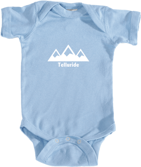 Ski Telluride, Colorado Snowy Mountain - Geek Baby Clothes, Geek Baby Onesie, Geekery Onesie, (600x600), Png Download