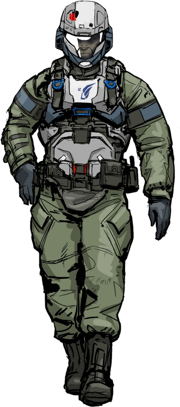 Army Png Image - Halo Odst Armor Concept Art (640x1400), Png Download