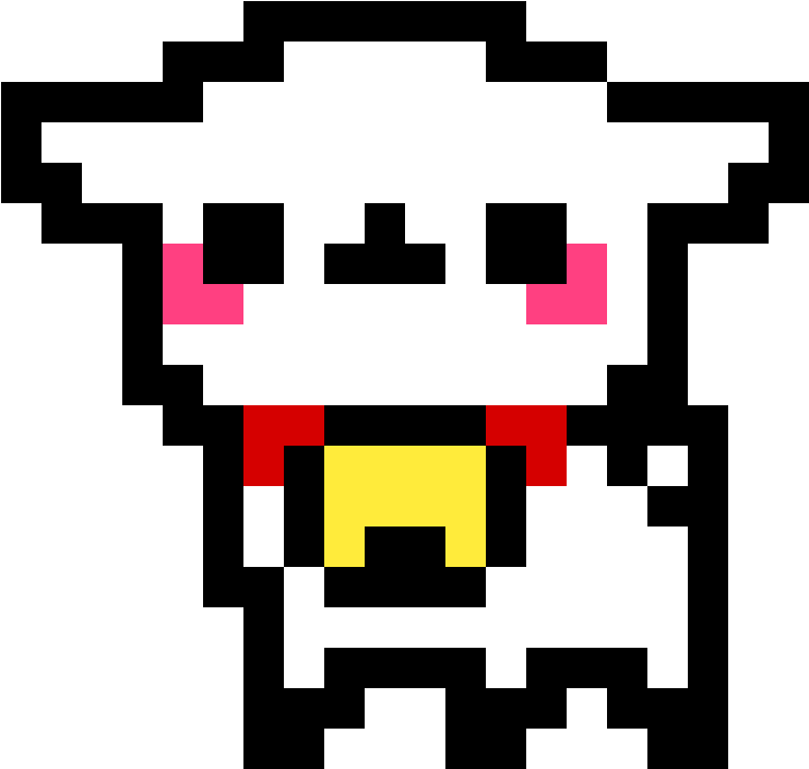 Cachorro Muito Fofo - Kawaii Llama Pixel Art (1184x1184), Png Download