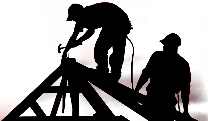 Roofing Safety - Roofer Png (695x403), Png Download