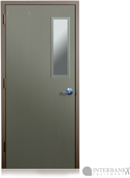 Metal Door Png - Metal Door With Window (600x600), Png Download