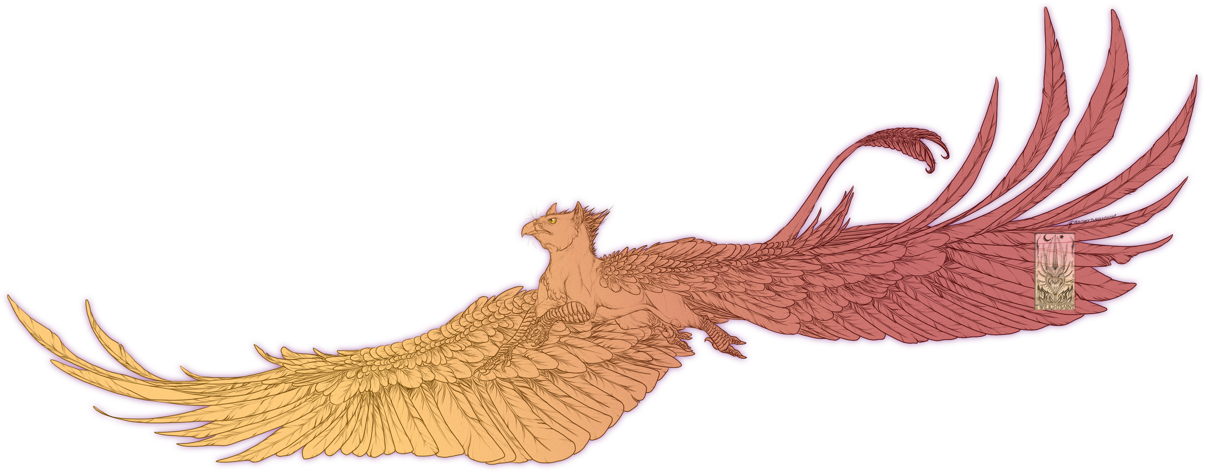 On Strong Wings - Wings Lineart (3937x1543), Png Download