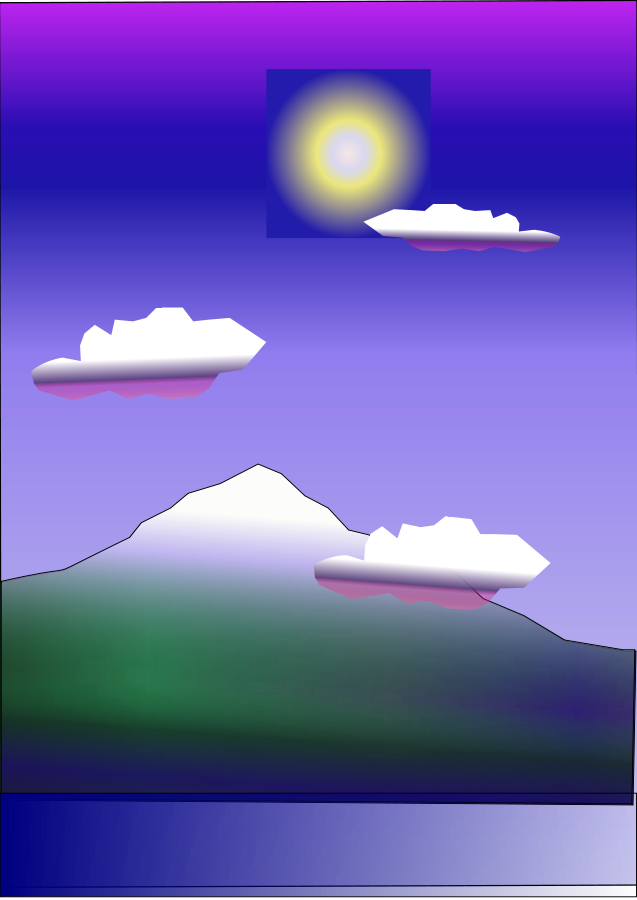 How To Set Use Snow Capped Mountain And The Sun Icon (637x900), Png Download