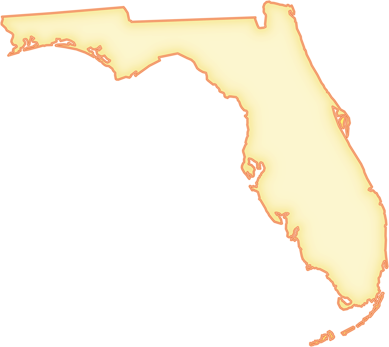 For Help With Png Maps, Or Deciding Which Format Of - Florida White Outline (768x687), Png Download