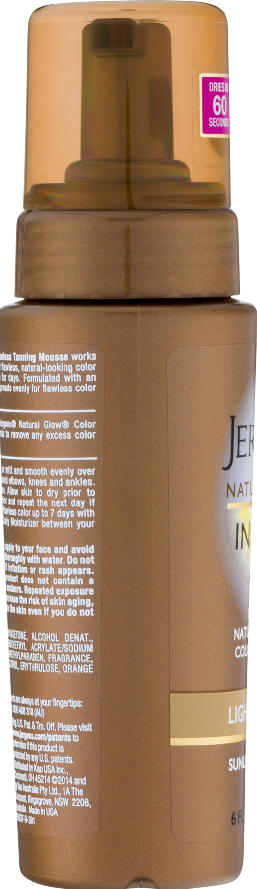 Jergens Natural Glow Instant Sun™ Light Bronze Sunless - Cosmetics (1800x1800), Png Download