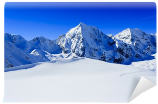 Snow Covered Mountains Panorama (400x400), Png Download