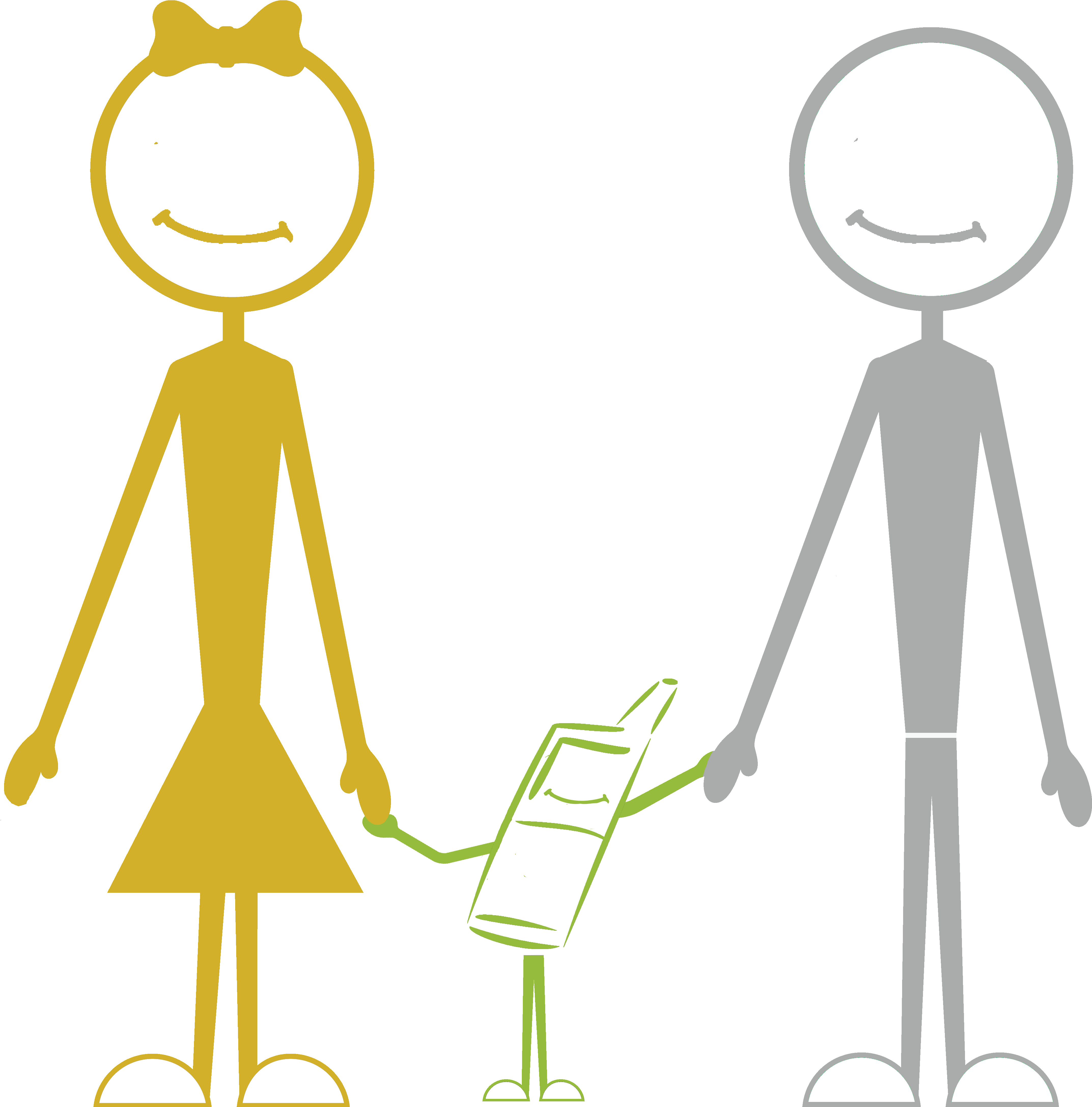Stick Figure Family (4435x4441), Png Download