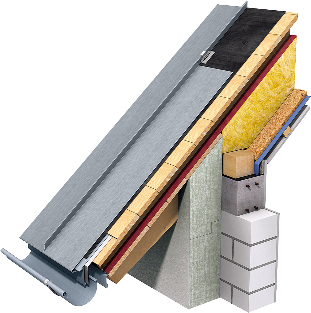 Angled Standing Seam Roof - Rheinzink Details (1000x1000), Png Download