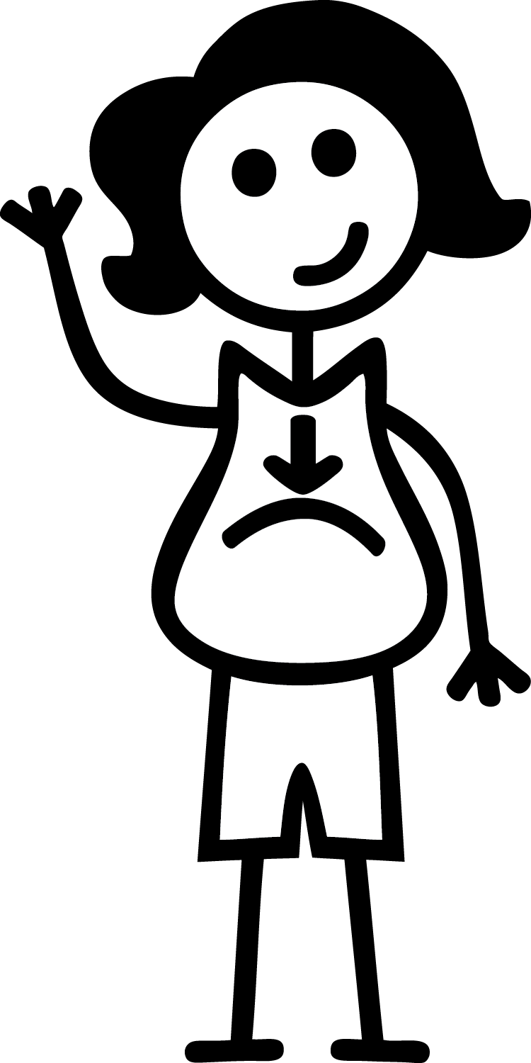 Woman Stick Figure Png Banner Freeuse - Female Stick Figure Png (750x1500), Png Download