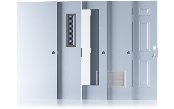 Full Flush Galvanneal Steel Commercial Metal Doors - Sliding Door (600x400), Png Download