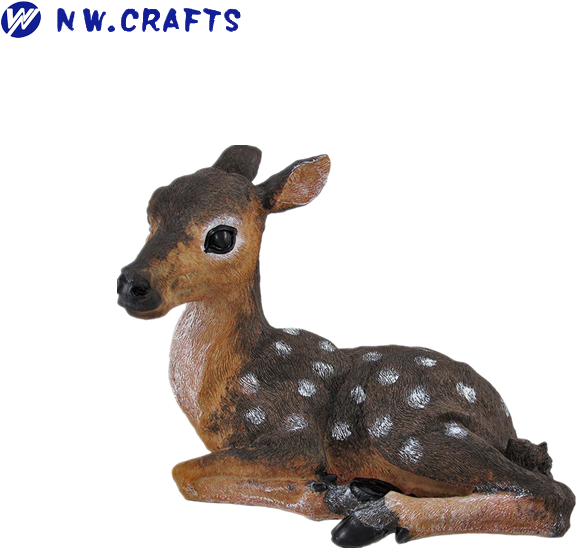 Vivid Resin Fawn Baby Deer Garden Outdoor Statue For - Zeckos Lying Down Baby Deer Fawn Outdoor Statue 14 (700x700), Png Download