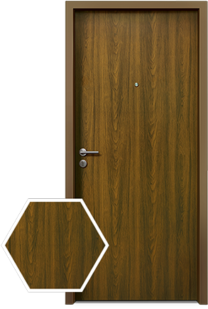 Wood Finish Steel Doors - Steel (380x434), Png Download