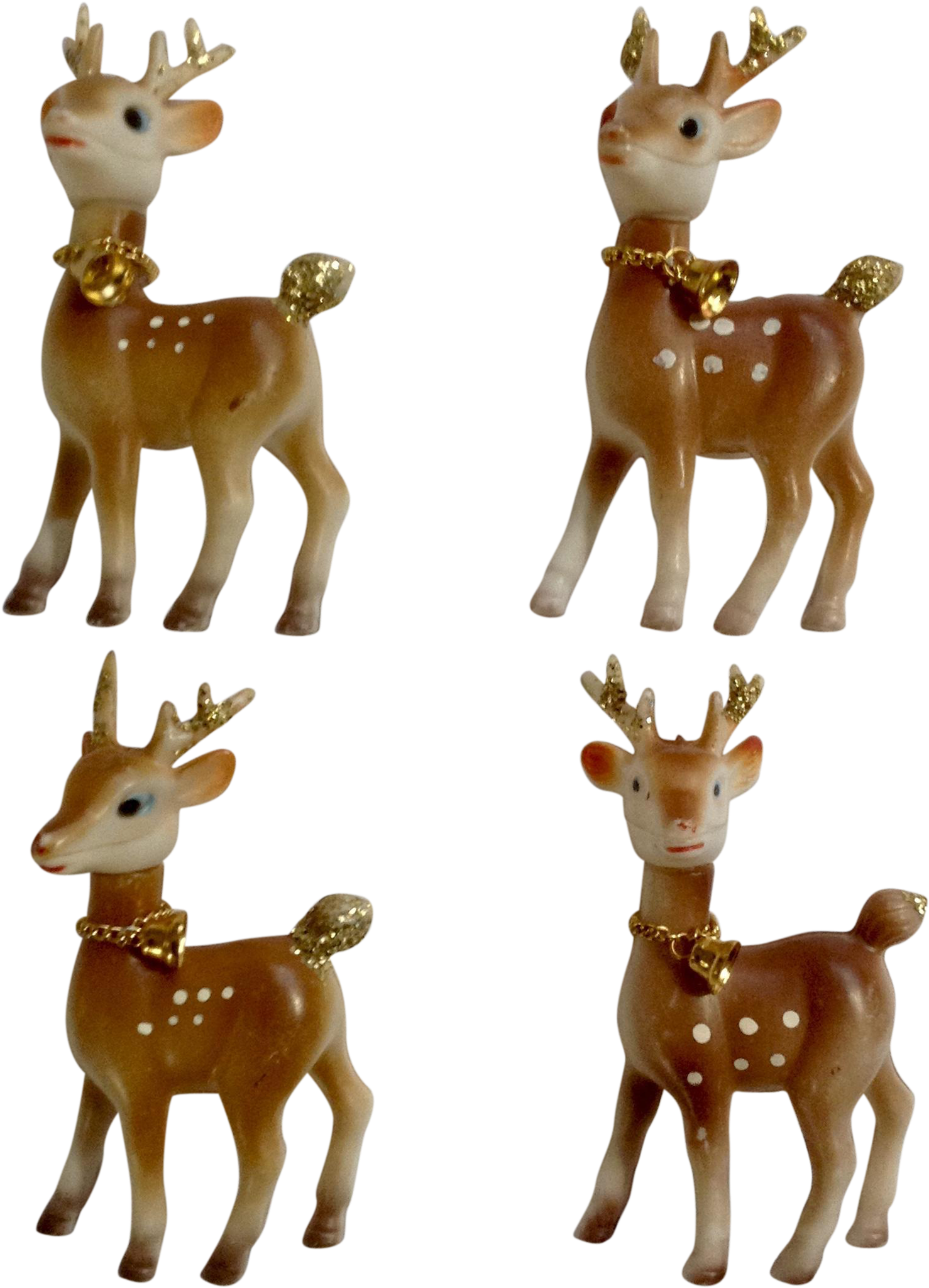 Retro Plastic Reindeer Christmas Decorations, Vintage - Reindeer (2048x2048), Png Download
