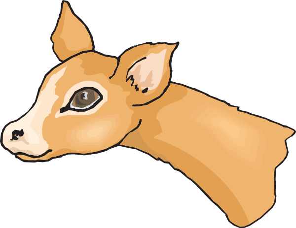 Animal Patterns For Clipart Coloring - Deer Eyes Clip Art (600x463), Png Download