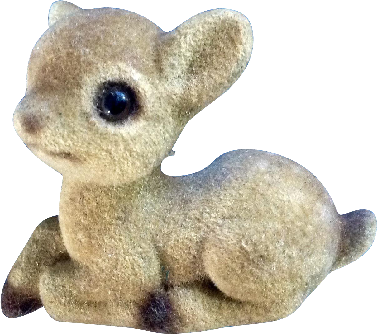 Vintage Josef Originals Baby Fawn Deer With Fuzzy Flocked - Animal Figurine (1209x1209), Png Download