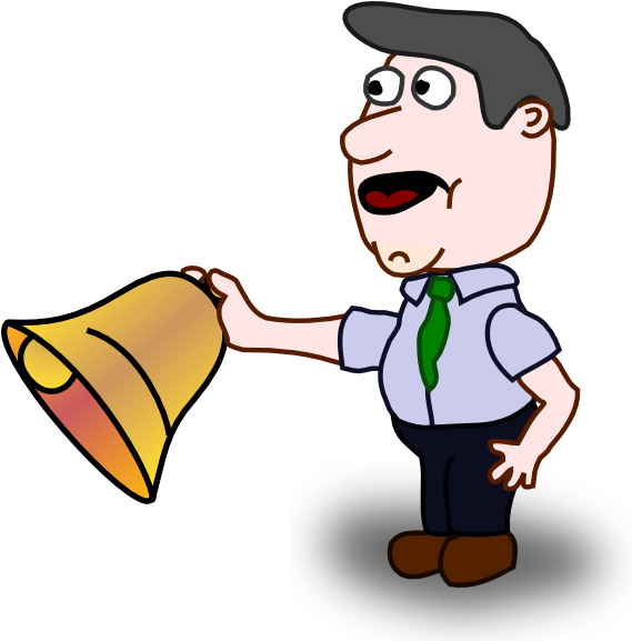 How To Set Use Man Holding Bell Icon Png (588x597), Png Download