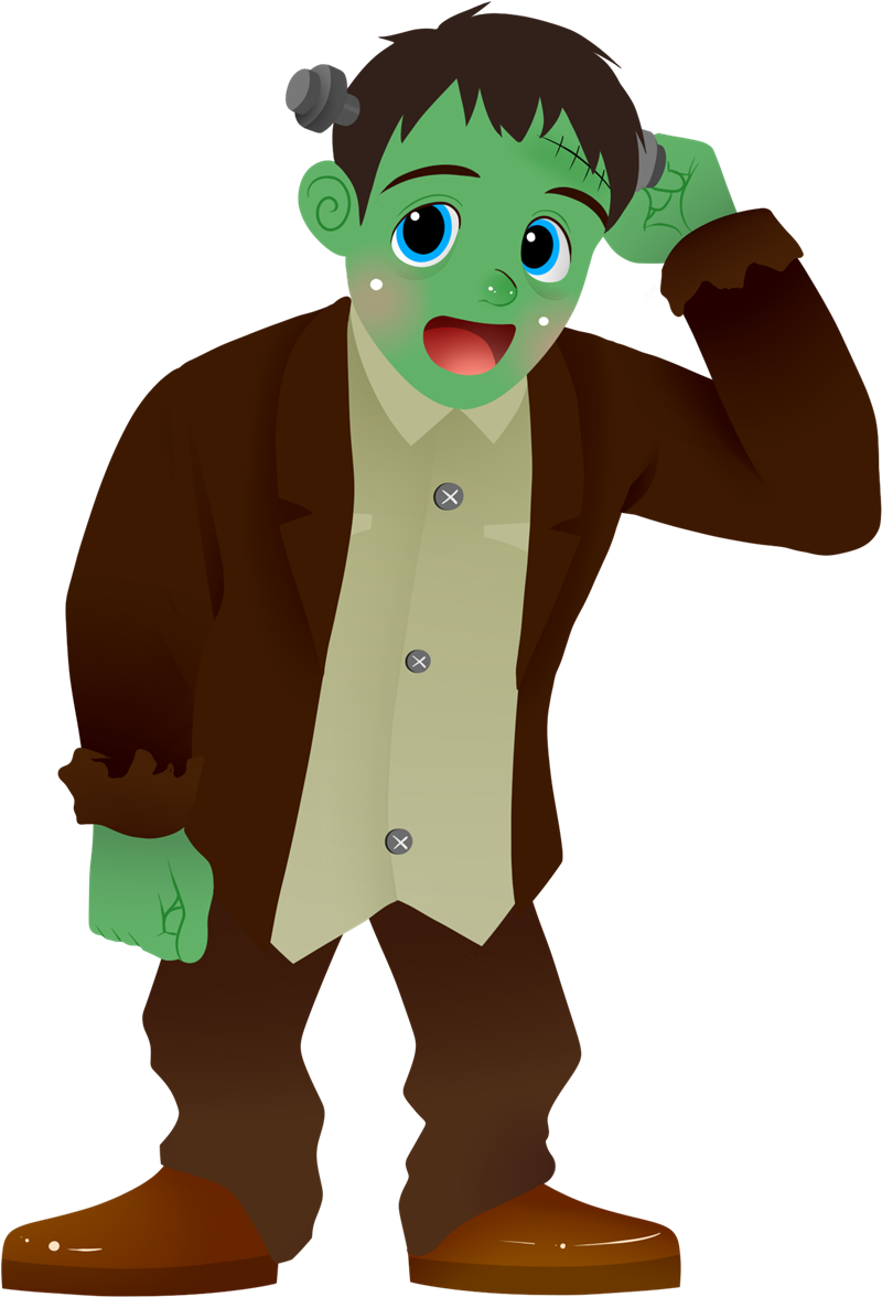 Cute Frankenstein Clipart Clipart - Cartoon Frankenstein Png - Free ...