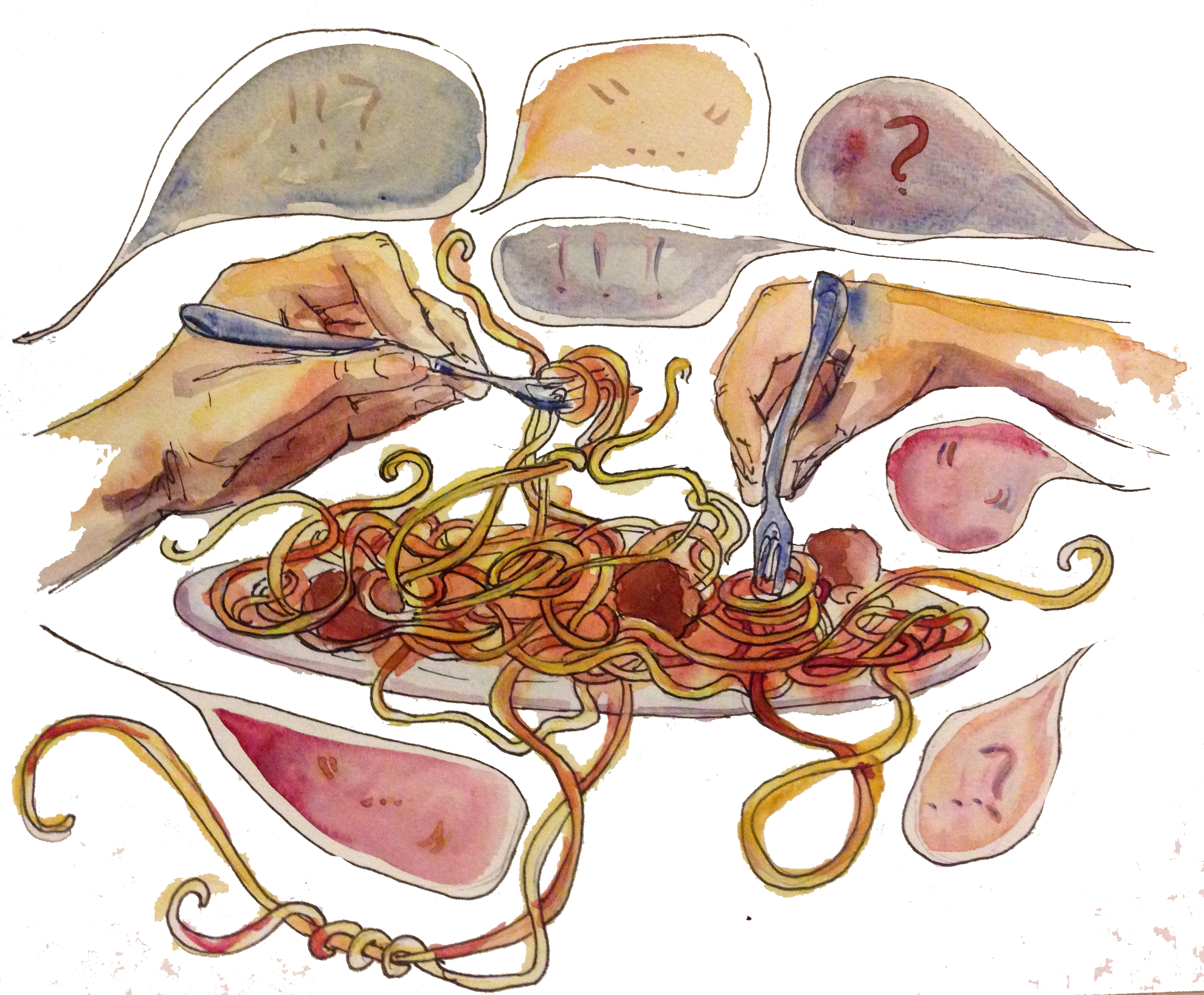 Emily Reif Meeing People Through Meals - Illustration (2623x2166), Png Download