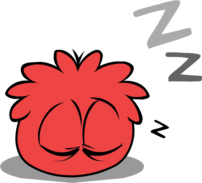 Puffle Sleeping - Club Penguin Unreleased Puffles (780x671), Png Download