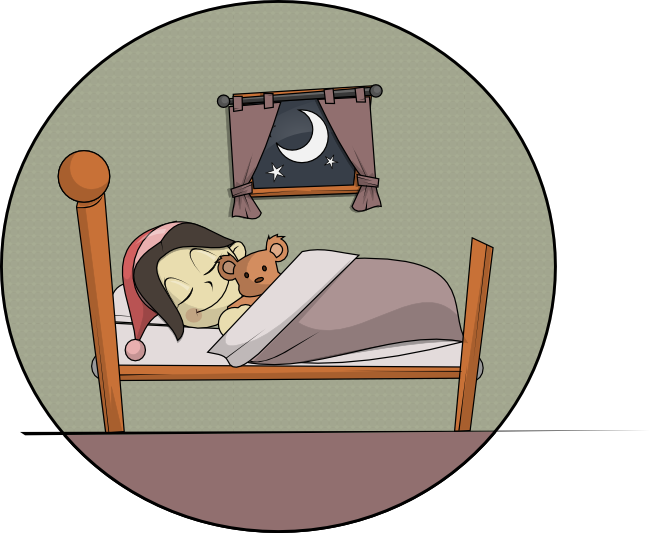 Sleeping Girl, File Pc - Dibujo Dormir (650x533), Png Download