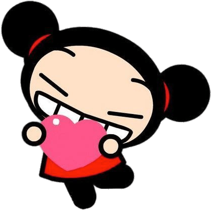 Pucca Holding Heart Png - Pucca Png (500x448), Png Download