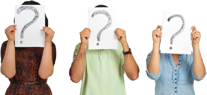 People Hiding Their Faces With Question Marks - Juventude Contemporânea Em Pauta (694x317), Png Download