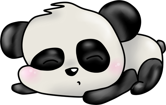 Download Black And White Panda Sleeping - Panda Cartoon Sleeping  Transparent PNG Image with No Background 
