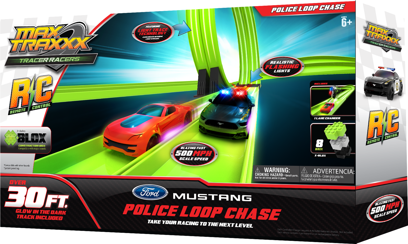 Max Traxxx Tracer Racer Police Loop Chase (2000x1314), Png Download
