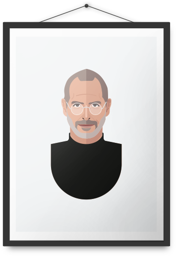 Steve Jobs Poster - Illustration (500x600), Png Download