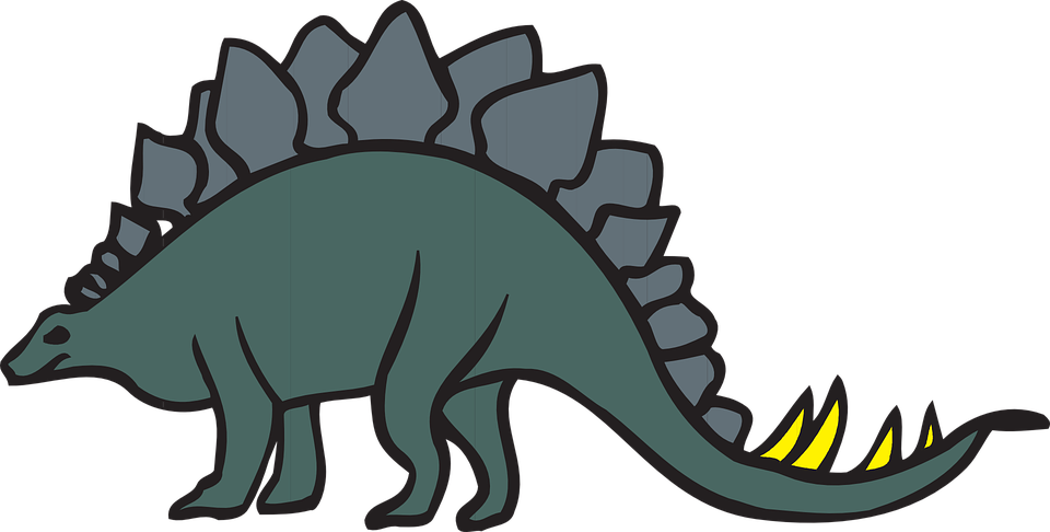 Dinosaur Tail Cliparts - Stegosaurus Clip Art (960x486), Png Download