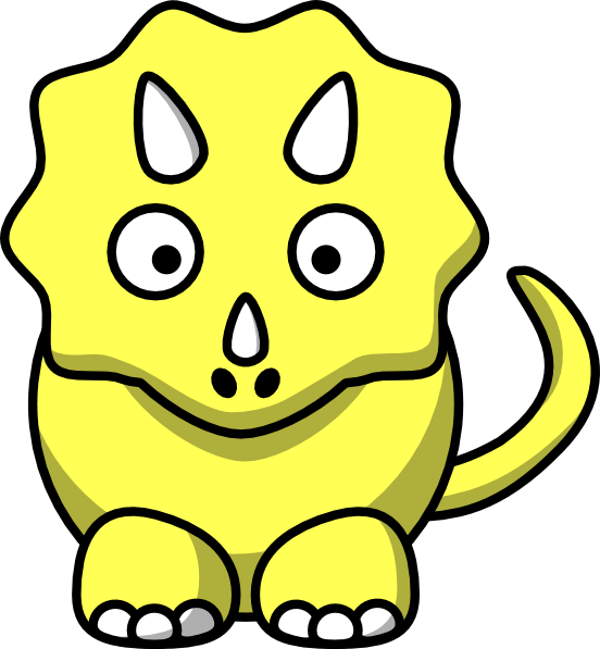 Dinosaur Clipart Yellow - Cute Dinosaur Coloring Page (552x597), Png Download