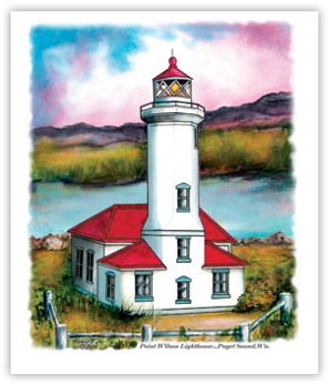 Point Wilson Lighthouse (358x400), Png Download