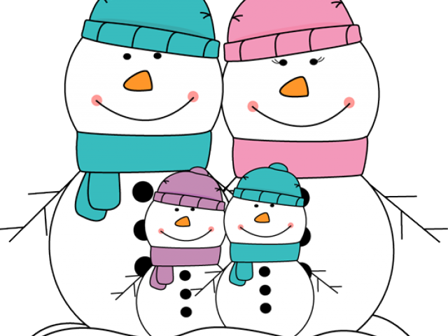 Snowman Clipart Family - Skip Counting By 5 Puzzles (640x480), Png Download