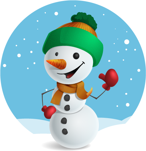 Free Cute Snowman Clip Art - Snowman Vector (485x547), Png Download