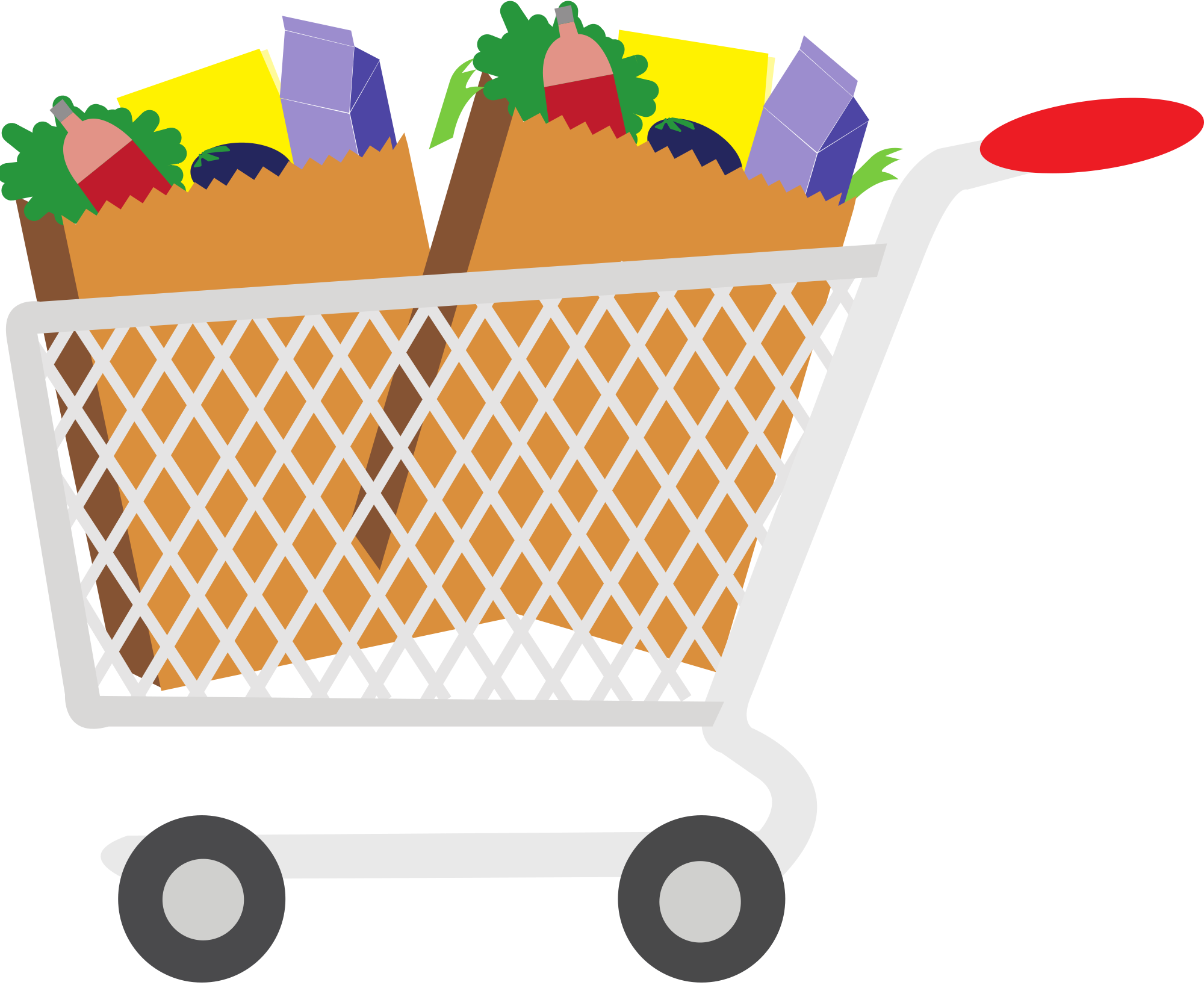 Grocery Cart Clipart 18 Cliparts - Parque Warner Madrid (2000x1636), Png Download