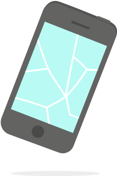 Cracked Screen Mobile Phone - Icon Ringtone (600x400), Png Download