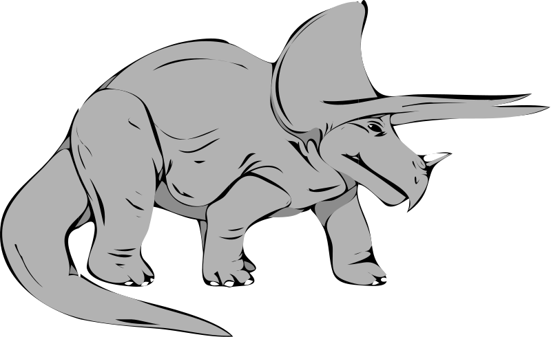 Dinosaur Clipart - Triceratops Clip Art (800x490), Png Download