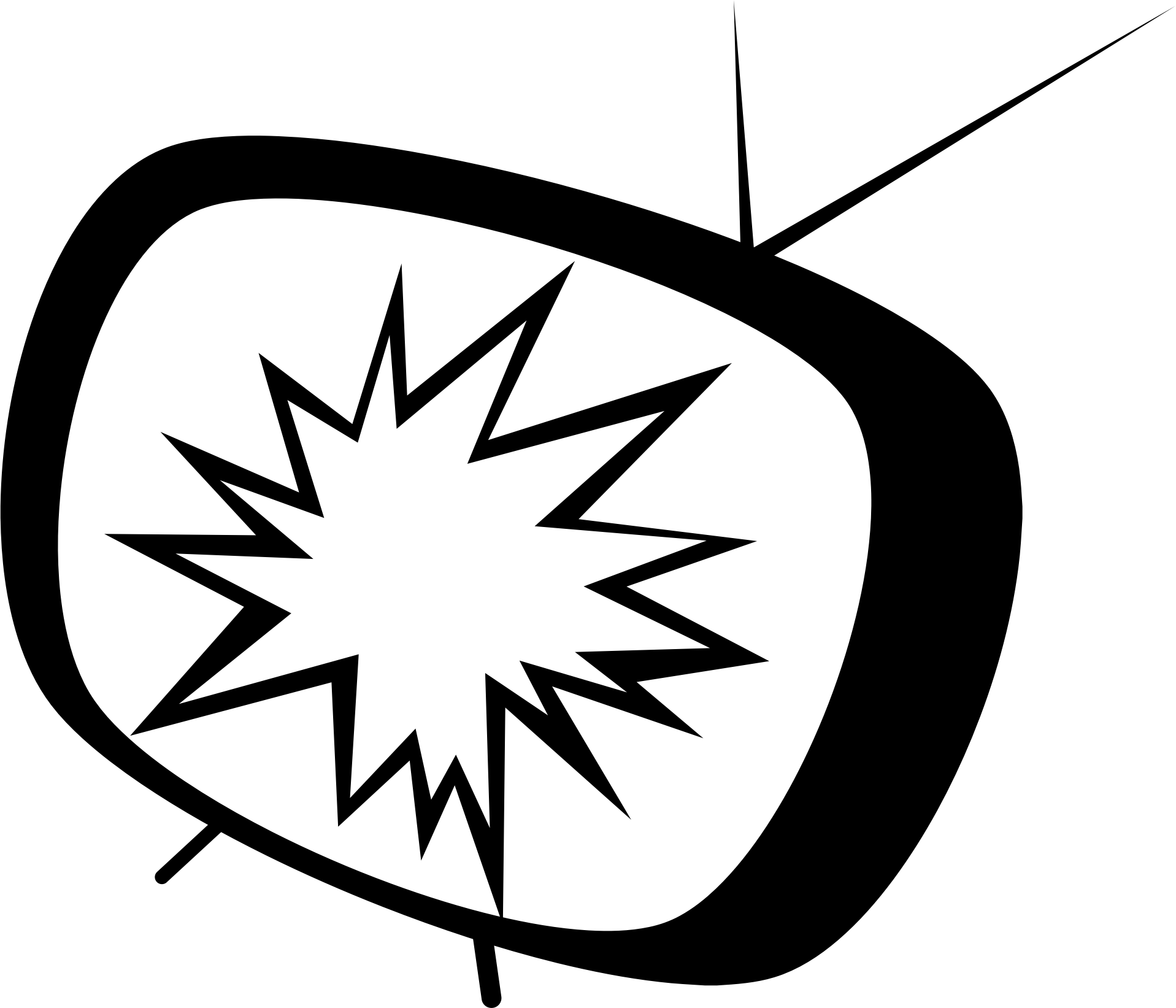 Source - Openclipart - Org - Dibujo Televisor Blanco Y Negro (1917x1643), Png Download